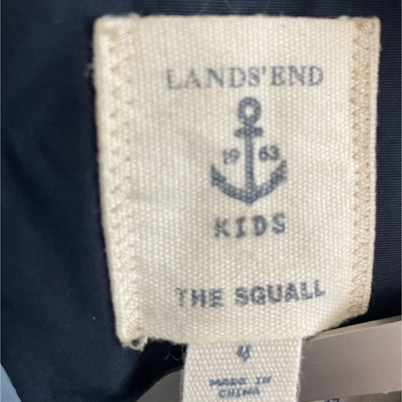 Lands End The Squall Ski Bib Snow Pants Blue/Slate Blue Kids Size 4 - Picture 4 of 12